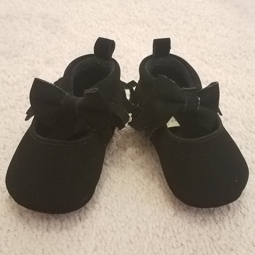 First Steps Black Bow Mocc